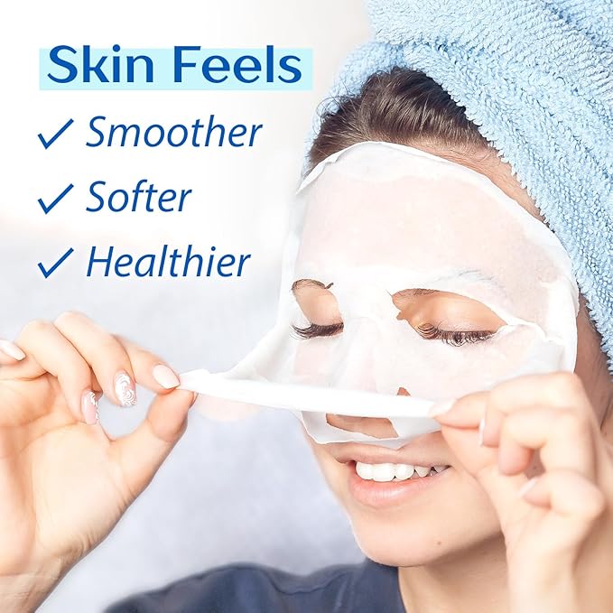 Ebanel 10 Pack Collagen Face Mask with Hyaluronic Acid, Vitamin C, Peptide, Aloe, Instant Brightening Hydrating Face Masks Skincare Korean Sheet Mask, Skin Firming, Lifting Anti Aging Facial Masks-Velvo Beauty