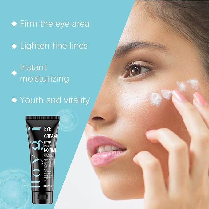Instant Firm Eye Tightening Cream with Caffeine & Collagen & Vitamin E, Instant Firming Eye Cream, Eye Tightener Cream Travel Size 1 Fl Oz-Velvo Beauty
