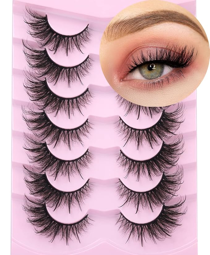 Fox Eye Lashes Wispy Faux Mink Lashes Volume Fairy Cat Eye Lashes That Look Like Extensions Spiky Fake Eyelashes Natural Look-Velvo Beauty