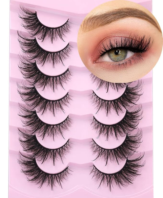 Fox Eye Lashes Wispy Faux Mink Lashes Volume Fairy Cat Eye Lashes That Look Like Extensions Spiky Fake Eyelashes Natural Look-Velvo Beauty