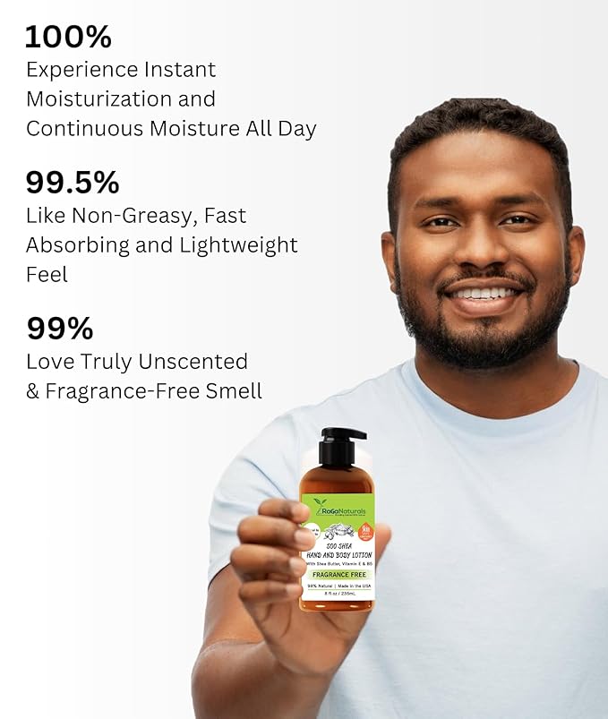 RaGaNaturals Natural Unscented Body Lotion for Dry Skin with Shea Butter and Vitamin E & B5 - Hydrating, Nourishing, Fragrance Free Hand Moisturizer With Organic Essence - For Women, Men, Kids - 8 Oz-Velvo Beauty