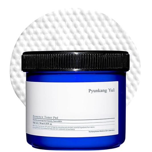PYUNKANG YUL Essence Toner Pad with Astragalus Root, Houttuynia Cordata, Willow Bark, Centella Asiatica, Ceramide, Nourish Moisturizes, Removes Dead Skin Cells, Korean Face Skin Care 70ea, 4.73fl.oz.-Velvo Beauty