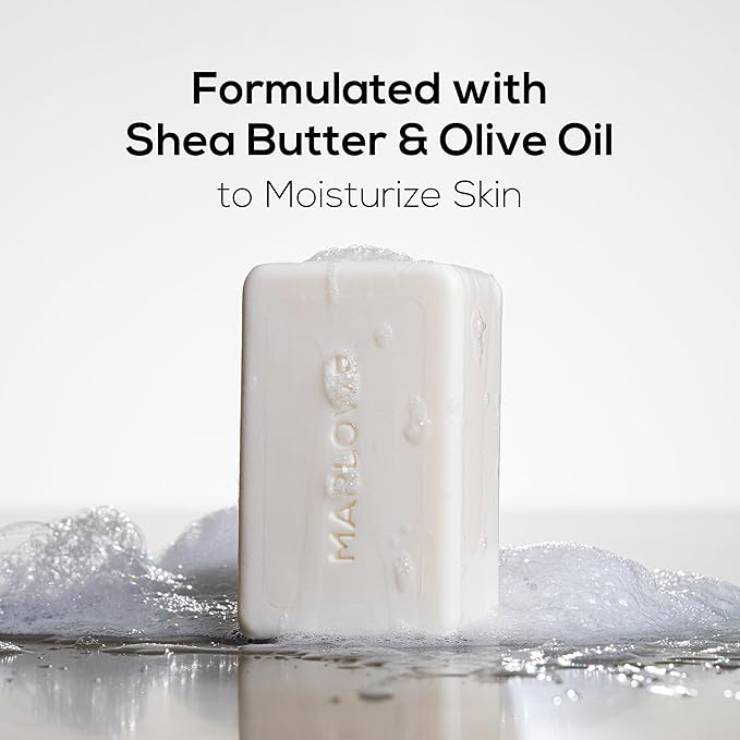 MARLOWE. No. 105 Bar Soap for Men 7 oz, Moisturizing Body Soap, Nourishing & Refreshing with Natural Extracts, Shea Butter, Olive Oil & Green Tea Extracts, Original Sage & Fir Scent-Velvo Beauty