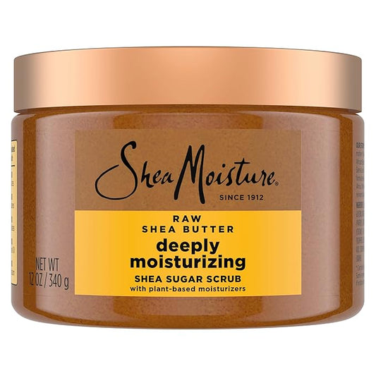 SheaMoisture Shea Sugar Body Scrub For Moisturize And Restore Dry Skin Raw Shea Butter Deeply Moisturizing Body Scrub With 24h Shea Moisture Nutrients 12 oz-Velvo Beauty