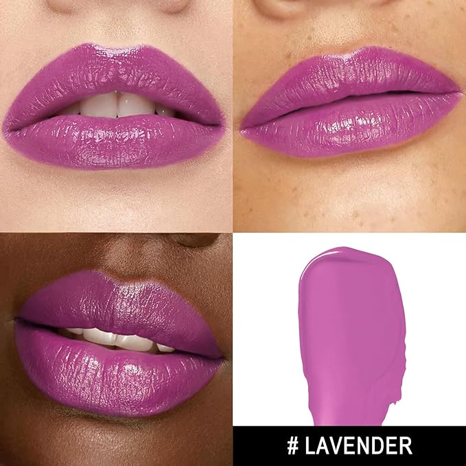 MAKI YIKA Moisture Purple Lipstick for Women Hydrate Lip Gloss for Dry Cracked Lips Weightless Glossy Lip Color Juicy Finish,MA065 Lavender-Velvo Beauty