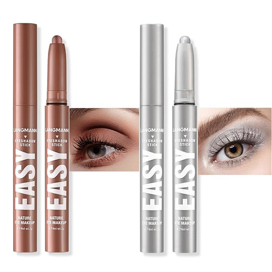 Jolilab Eyeshadow Stick Set, 8 Colors Matte Professional Bright-Colored Contouring and Highlight Eyeshadow Stick, Cream Waterproof Long Lasting High Pigmented Eye Shadow. (2, 05+07)-Velvo Beauty