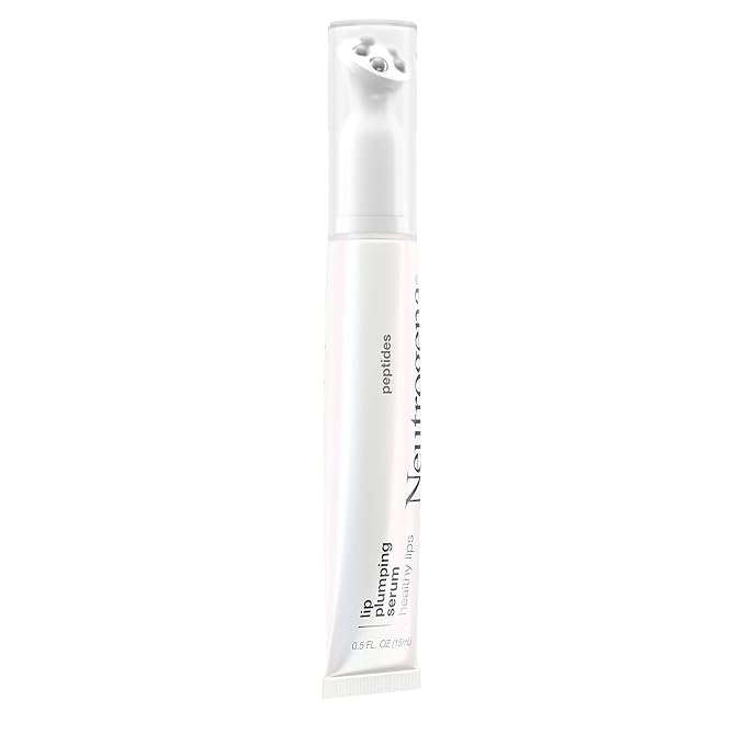 Neutrogena Healthy Lips Plumping Serum, Lip Enhancer with Peptides Nourishes and Promotes the Appearance of Naturally Fuller and Plumper-Looking Lips, 0.5 fl. oz-Velvo Beauty