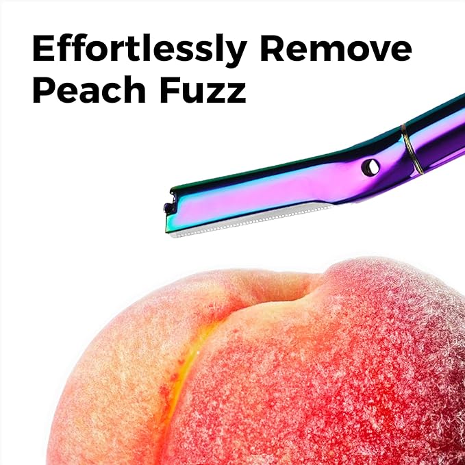 ZOMCHI Dermaplane Razor for Women Face, Premium Facial Razor & Eyebrow Razor, Dermaplaning Tool with Metal Handle, Removes Peach Fuzz, Exfoliates Skin, 11 Blades (Rainbow)-Velvo Beauty