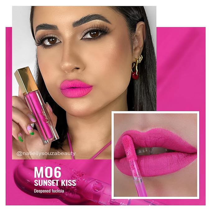 Oulac Matte Pink Lipstick for Women, Long Lasting Liquid Lipstick High Impact Lip Color Full Coverage Lip Makeup with Vitamin E Waterproof Formula,Vegan-Velvo Beauty
