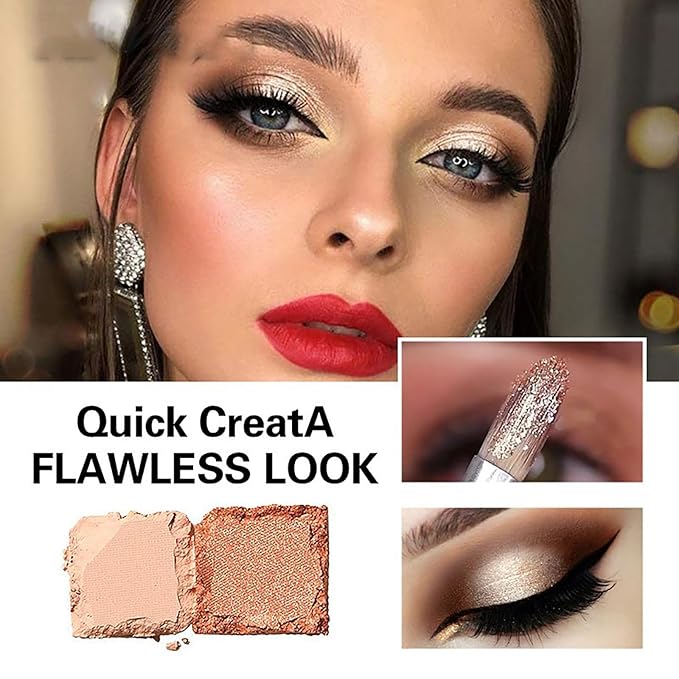 12 Colors Nude Eyeshadow Palette Travel Size Makeup, Matte Shimmer Eye Makeup, Naturing-Looking, High Pigmented Blush Eyebrow Kits, Big Artist Neutral Makeup Palette for Face Cosmetics (01)-Velvo Beauty