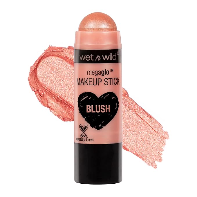 wet n wild MegaGlo Makeup Stick, Buildable Color, Versatile Use, Cruelty-Free & Vegan - Peach Bums-Velvo Beauty