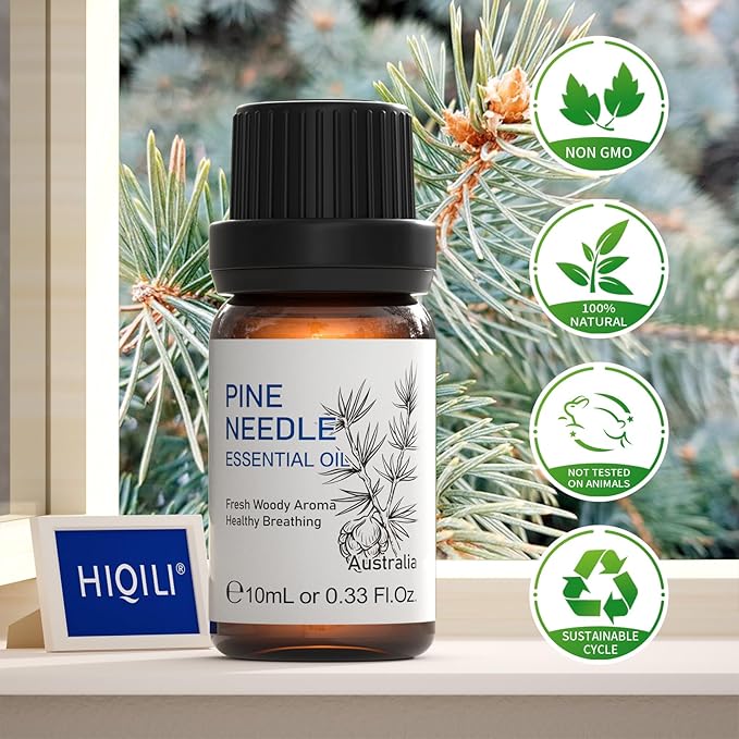HIQILI 10ml Pine Essential Oil, 100% Pure Natural for Diffuser, Clean Spary, Winter Candle Making Scent- 0.33 Fl Oz-Velvo Beauty
