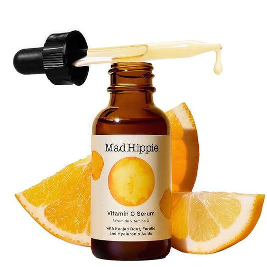 Mad Hippie Vitamin C Serum, Ultra-Hydrating with Hyaluronic Acid, Ferulic & Vitamin E, Anti-Aging, Glow Up Essentials, Cruelty-Free Skin Care, 1.02 Oz-Velvo Beauty