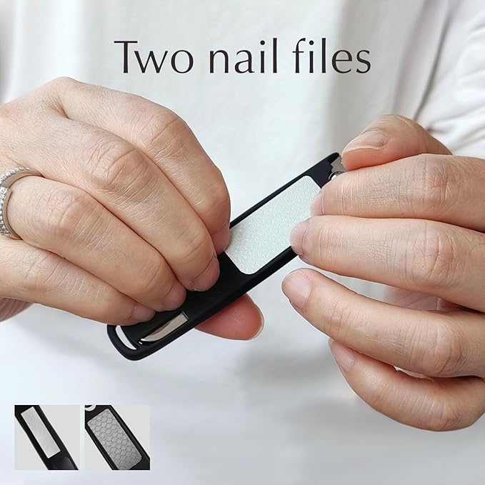 Konovo Nail Clippers for Women Travel, Nail Clippers with File, Fingernail Clippers for Girls-Velvo Beauty