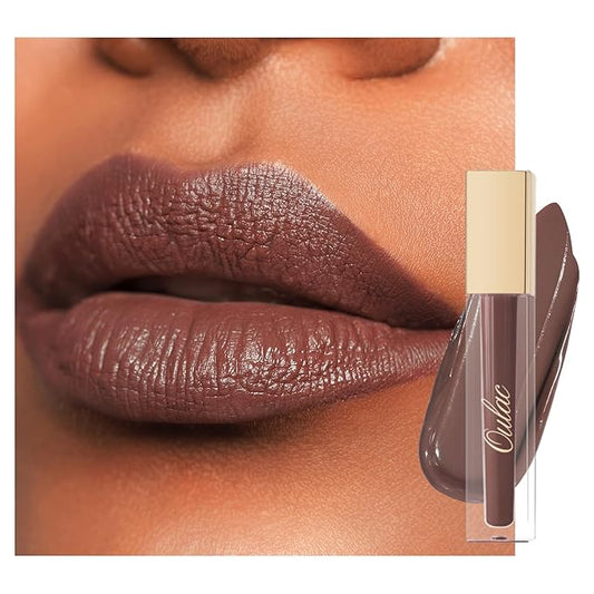 Oulac Matte Liquid Brown Lipstick for Women, Long Lasting Lipstick Waterproof Lip Stain, No Transfer, Creamy High Pigmented Formula with Rose Oil, Vegan & Cruelty-Free M27-Velvo Beauty