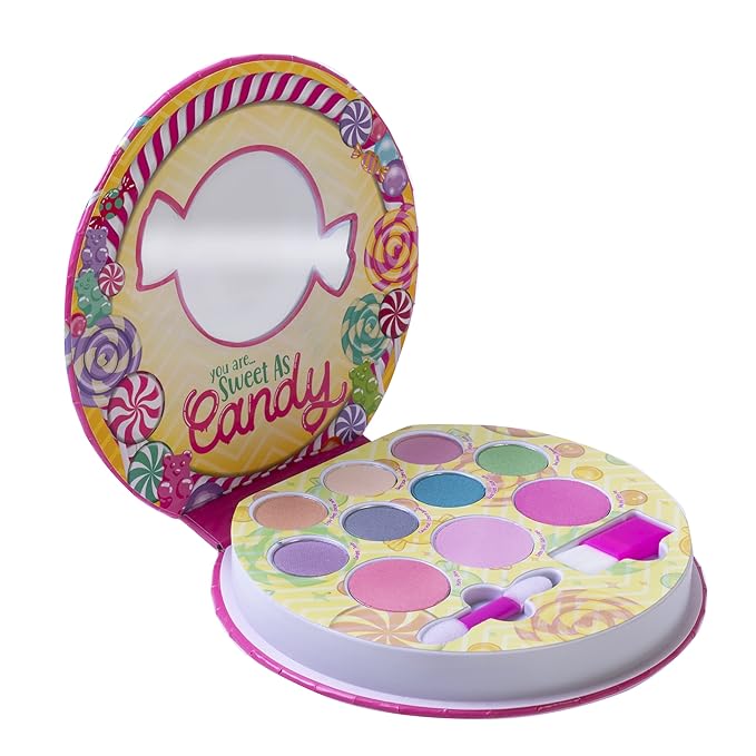 Lip Smacker Sparkle & Shine Eyeshadow Makeup Palette, Sweet as Candy Shimmer | Christmas Make Up Collection | Holiday Present | Gift for Girls-Velvo Beauty