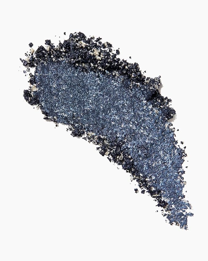 MAKE Beauty Multi-Chromatic Eye Shadow. Metal Reflecting Luminous Foil Finish Creamy, Buildable, Dimensional Long-wear, Crease-proof Powder Eyeshadow, Multichrome Shade - Spark, Navy Blue-Velvo Beauty