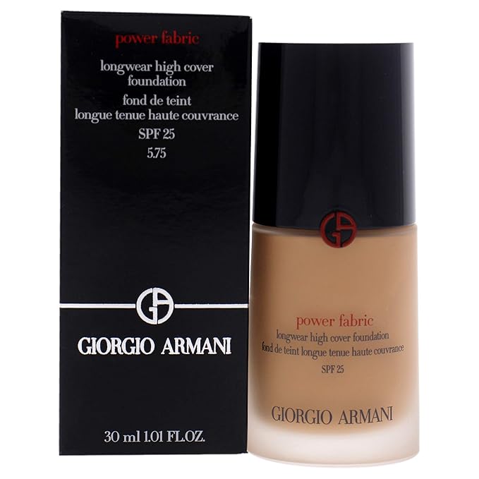 Giorgio Armani Power Fabric Longwear High Cover Foundation SPF 25 - 5.75 Women Foundation 1 oz-Velvo Beauty