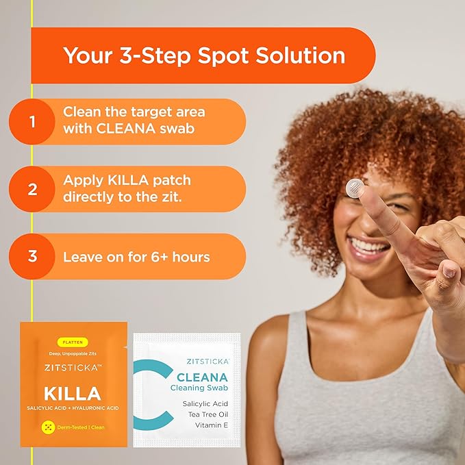 ZitSticka Killa Acne Patches for Face - World's Most Potent Pimple Patch with Fast-Acting Microdarts - Starts Working within 2 Hours for Deep, Early-Stage Zits - 20 Count-Velvo Beauty