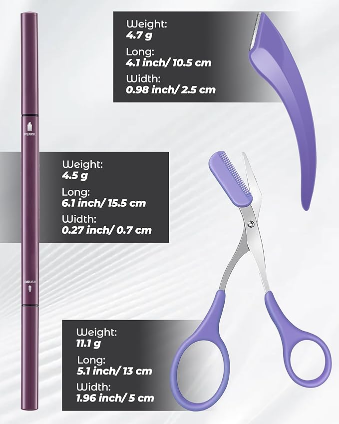 12Pcs Microblading Eyebrow Pencils Black Waterproof Eye Brow Pencil w/Eye Brow Razor & Scissors Kit 0.5mm Ultra-Fine Tip Creates Hair-Like Strokes for Women Effortless Natural Brows-Velvo Beauty