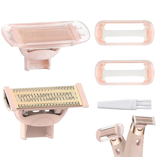 Razor Replacement Heads Compatible with Flawless Nu Razor,Body Replacement Heads for Finishing Touch Flawless Razor for Women,Hair Remover Replacement Head with Covers,Rose Gold Pack of 2.-Velvo Beauty