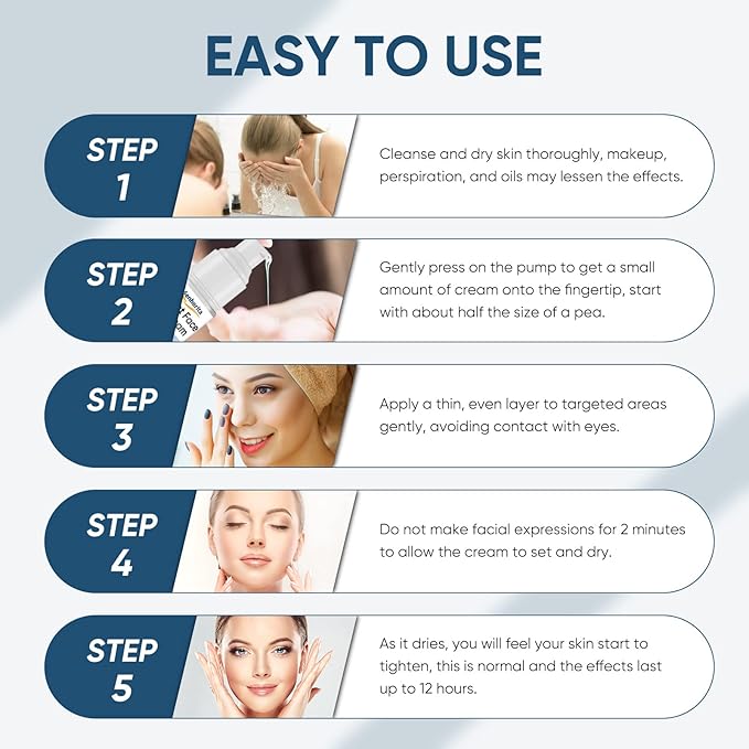 Instant Face Lift Cream, Temporary Skin Tightening Cream with Hyaluronic Acid, Visibly Firming Loose Sagging Skin for Face and Neck in 2 Minutes, Smooth Fine Lines and Wrinkle-Velvo Beauty