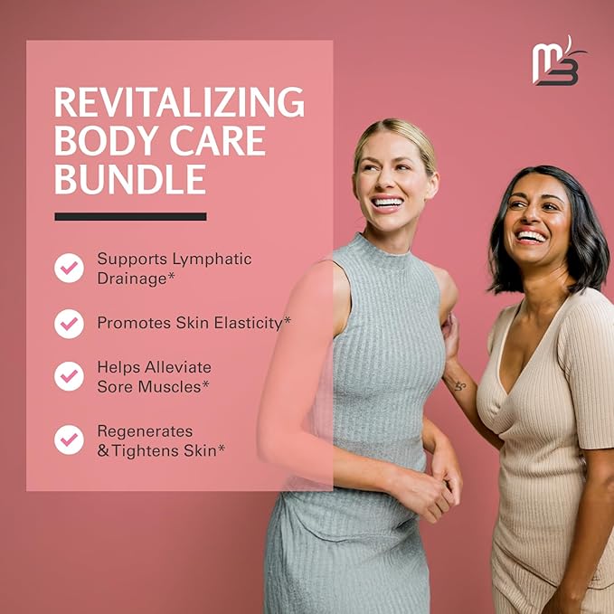 M3 Naturals Anti Cellulite Massage Oil and Silicone Body Brush – Collagen and Stem Cell Skin Tightening Formula for Smoothing and Firming – 8 Fl Oz-Velvo Beauty