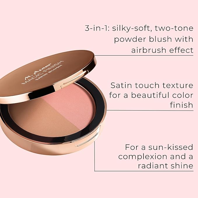 M. Asam Magic Finish Satin Blush Dark Honey & Nude Flush (0.14 Oz) – Make-Up Powder Blush For A Fresh & Radiant Look With Hyaluronic Acid & Ultra-Fine Color Pigments For Fuller Looking Cheeks-Velvo Beauty