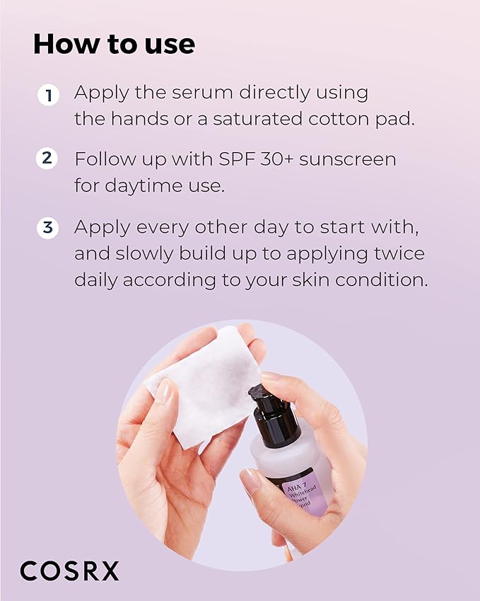 COSRX 7% Glycolic Acid Whitehead Removing Power Liquid, 3.38 fl.oz, AHA Exfoliant, Exfoliating Toner for Face & Body, Pore Minimizer, Korean Skin Care-Velvo Beauty