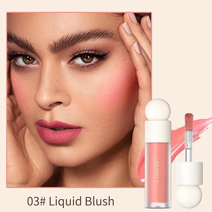 Erinde 3 Colors Liquid Highlighter Blush Contour Set, Natural Matte Face Blush Bronzer, Natural Glossy Liquid Illuminator for Face and Body, Lightweight Blendable Silky Smooth Texture, Cruelty-free-Velvo Beauty