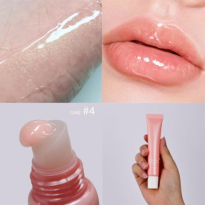 4 PCS Lip Glossy Butter Balm Set,Instant Moisture and Hydration Lip Gloss,Long-lasting Hydrating Non-Sticky Lip Balm,Soften Dry Lips and Lip Care-Velvo Beauty