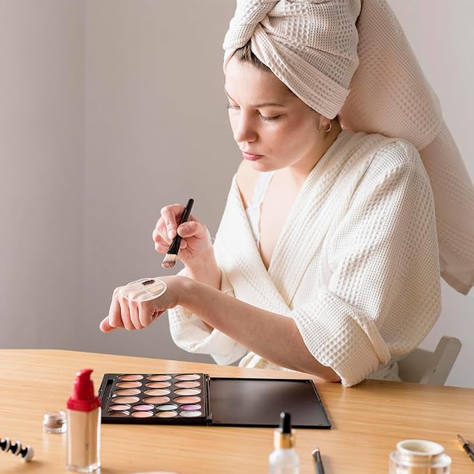 2 Pcs Makeup Hand Palette Foundation Palette Foundation Mixing Palette Hand-Held Nail Art Manicure Palette Clear Makeup Palette for Mixing Foundation Eye Shadow Nail Art-Velvo Beauty