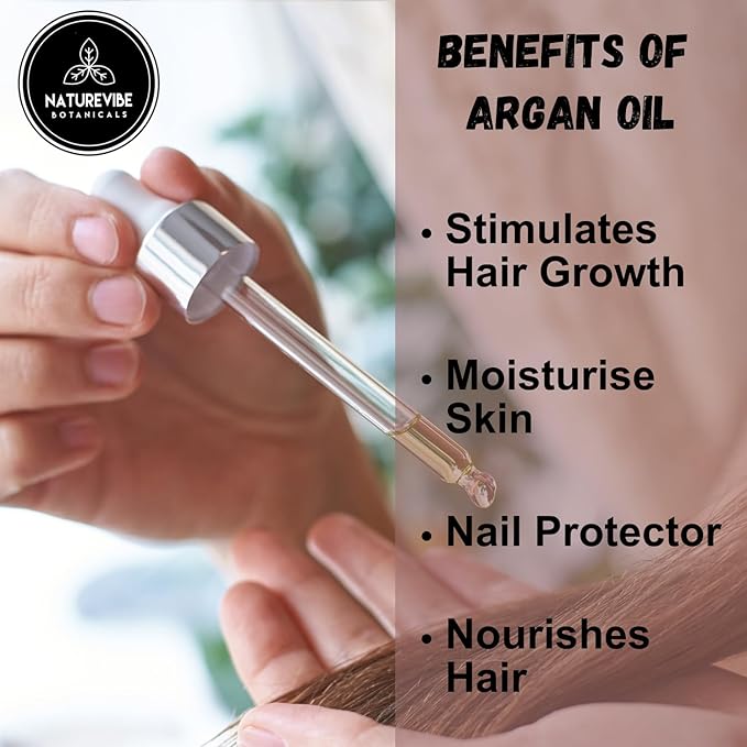 Naturevibe Botanicals Argan Oil 32 Ounces | 100% Pure and Natural | Great for Skin Care and Hair Care-Velvo Beauty