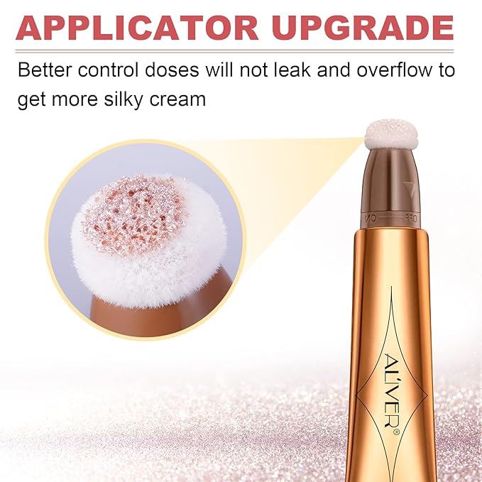 Liquid Highlighter Beauty Wand, Highlight Bronzer Stick with Cushion Applicator, Smooth Shimmer Finish, Lightweight Silky Cream Face Makeup Stick, Cruelty-free (Celestral)-Velvo Beauty