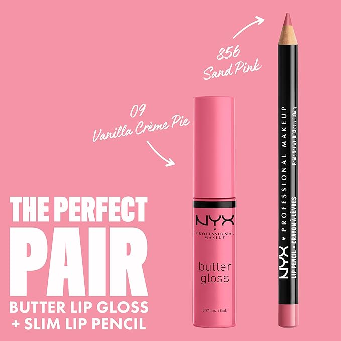 NYX PROFESSIONAL MAKEUP Butter Gloss, Non-Sticky Lip Gloss - Vanilla Cream Pie (Mauve)-Velvo Beauty