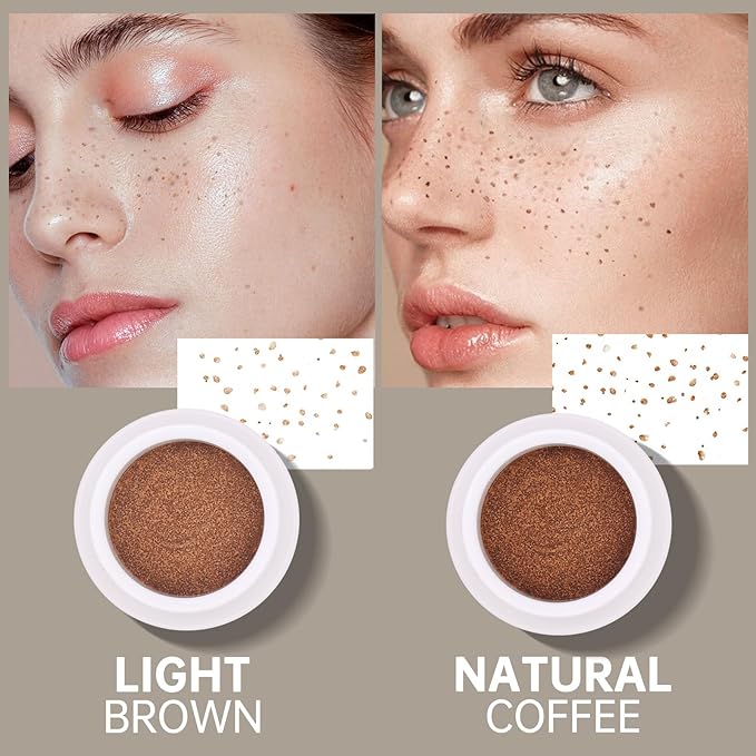 Freckle Cushion Natural Like Freckle Makeup Fake Freckles Pen Waterproof Long Lasting Quick Dry, Get Sun-kissed Stars Makeup Freckle in One Press, Fresh Brown, 15g-Velvo Beauty