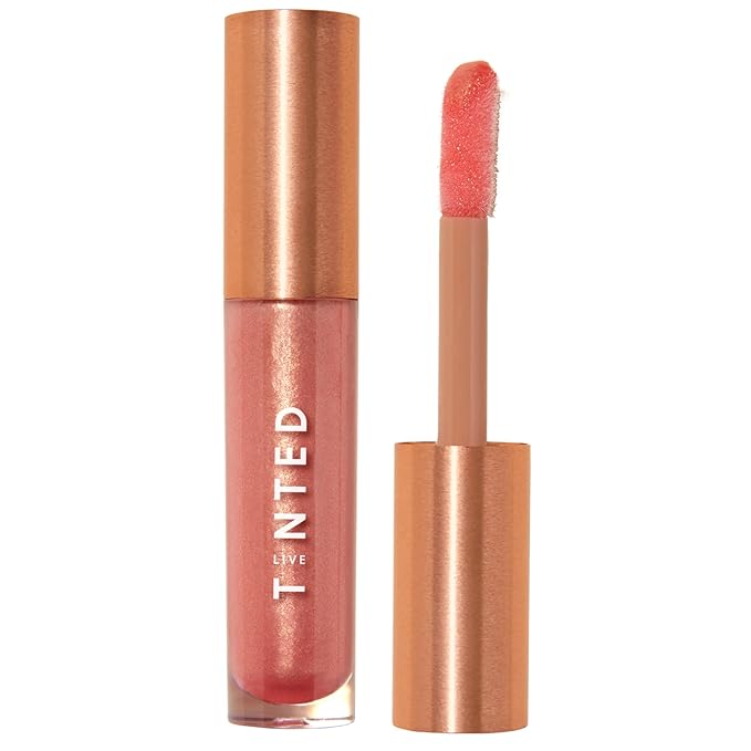 Live Tinted Huegloss High-Shine Lip Gloss - Hydrating, Non-Sticky, Moisturizing Lip Gloss with Hyaluronic Acid, Coconut Oil, and Shea Butter For a Soft Barrier & Seals in Moisture - Soft Shimmary Pink-Velvo Beauty