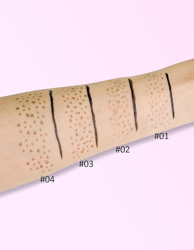 Erinde Waterproof Freckle Stamp Pen, Dual Ended Fake Freckle & Black Liquid Eyeliner, Long Lasting Quick Dry Faux Freckles Stamp Freck Pen for Natural Sunkissed Makeup, 02 Medium-Velvo Beauty