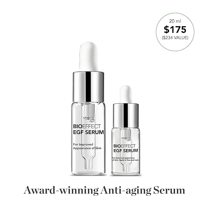 BIOEFFECT EGF Serum Treatment Duo with Hyaluronic Acid, Enhance Skin with Moisturizing, Firming, Wrinkle-Fighting Treatment for Face And Neck, Day And Night, Best Derma Roller Facial Serum-Velvo Beauty