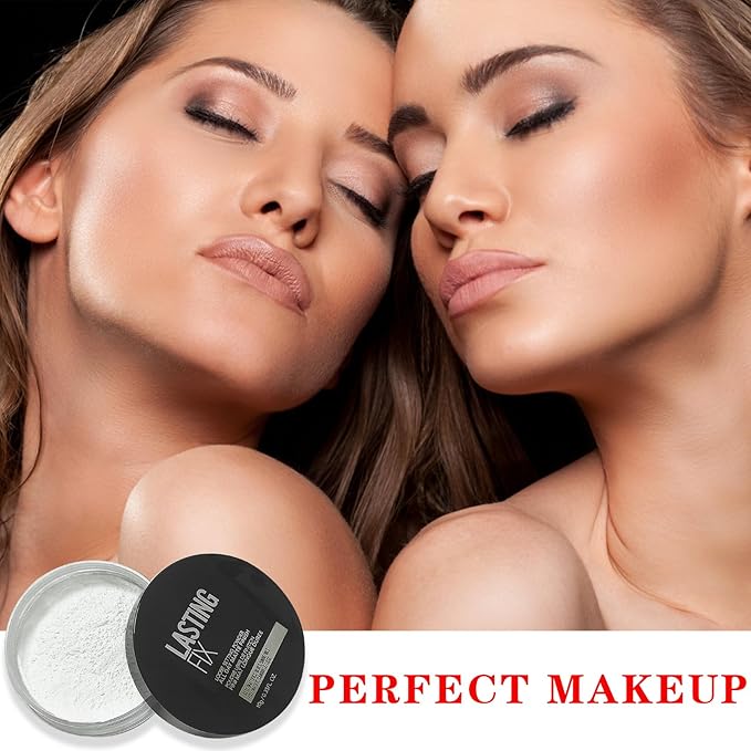 White Setting Powder Translucent Loose Setting Powder Matte Smooth Oil Control Loose Face Powder Waterproof Long Lasting Lightweight Setting Powder Makeup-Velvo Beauty