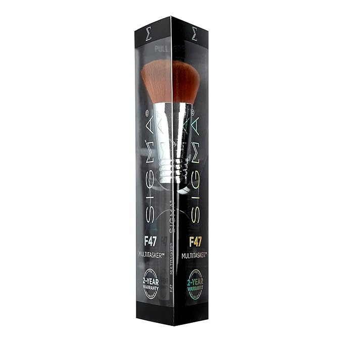 Sigma Beauty F47 Multitasker Makeup Brush – Multi-Use Face Makeup Brush for Blending, Contouring, & Buffing, Use with Foundation, Blush, Bronzer, Contour, or Highlighter (1 Brush)-Velvo Beauty