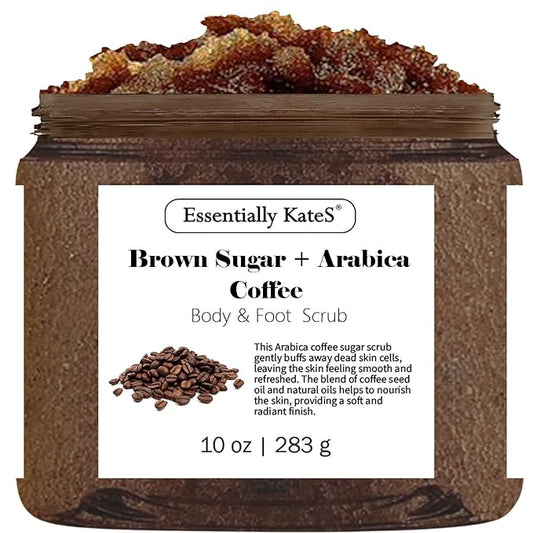 Brown Sugar + Arabica Coffee Body & Foot Scrub 10 oz-Velvo Beauty
