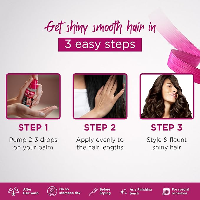Livon Hair Serum for Men & Women | Frizz-free, stronger and shinier hair | Sulphate & Paraben free| For All Hair Types | Lightweight & Non Greasy | Enriched with Argan Oil & Vitamin E | 3.3 Fl.Oz-Velvo Beauty