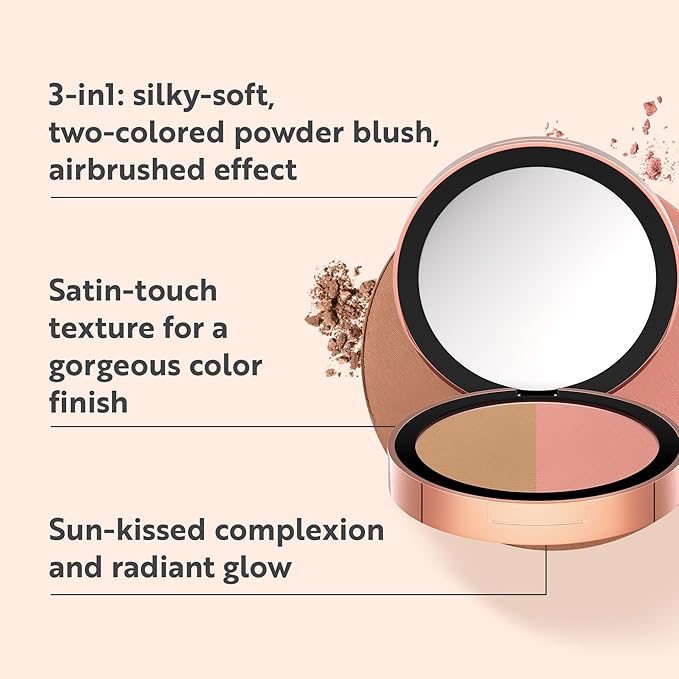 M. Asam Magic Finish Satin Blush Dark Honey & Nude Flush (0.14 Oz) – Make-Up Powder Blush For A Fresh & Radiant Look With Hyaluronic Acid & Ultra-Fine Color Pigments For Fuller Looking Cheeks-Velvo Beauty