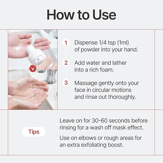 B6 Enzyme Powder Face Cleanser, Korean Skin Care Exfoliating Face Wash with PHA and Papain Enzyme, Face Exfoliator with Calamine and Vitamin B6, Gentle Cleanser, 55g (1.94 Oz)-Velvo Beauty