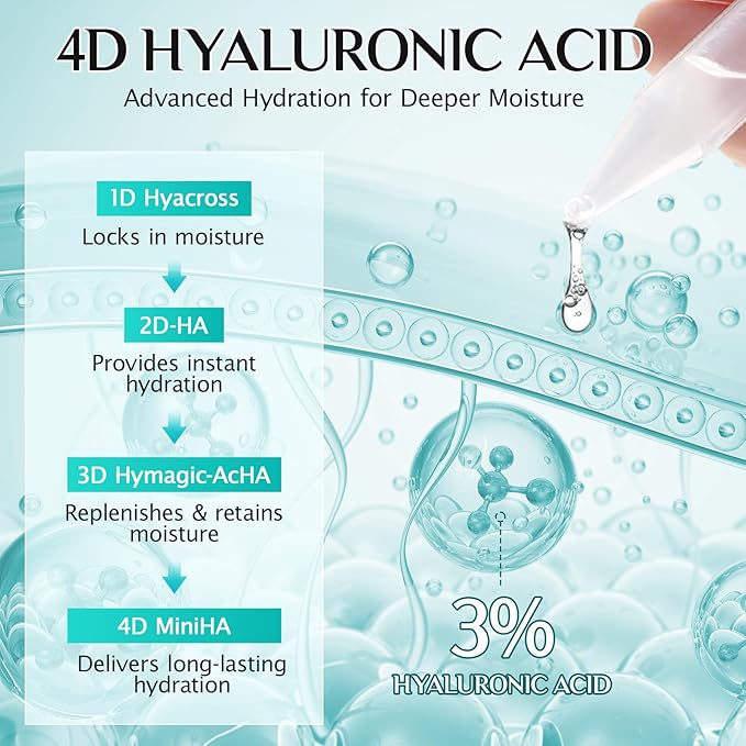 Hyaluronic Acid Serum for Face, 3% Hyaluronic Acid Serum Ultra-Hydrating Tube, Anti Aging Single-Use Vials Skincare for Dry Skin, Smoother Skin, Deep Moisturizing, Pre-Makeup Skincare - 1 Box of 30-Velvo Beauty