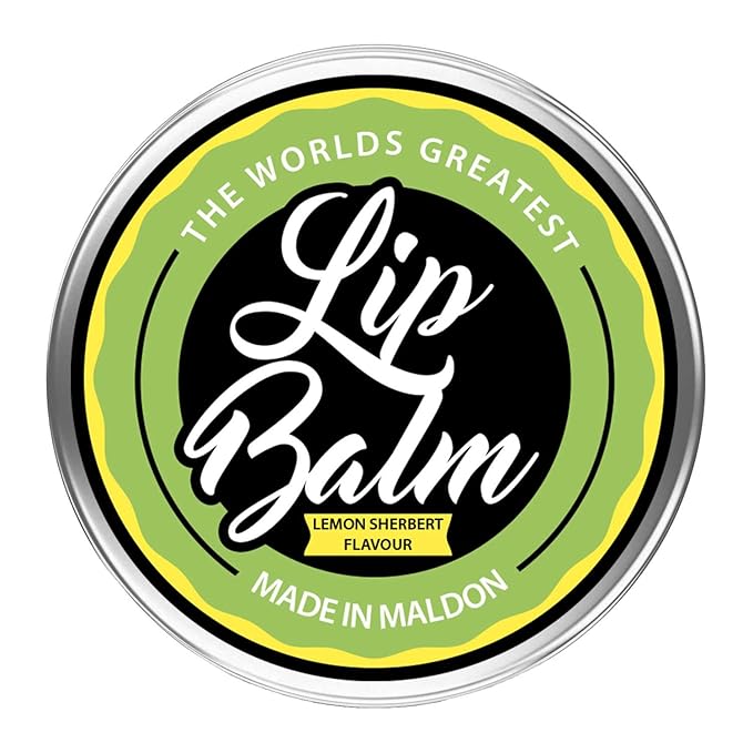 Lip Balm - Lemon Sherbet Flavoured Natural & Organic Lip Moisturizer Balm | Made with Shea Butter Beeswax Jojoba oil & Hemp Seed Oil, The Beard & the Wonderful Lip Balms for Dry & Cracked Lips | 15mL-Velvo Beauty