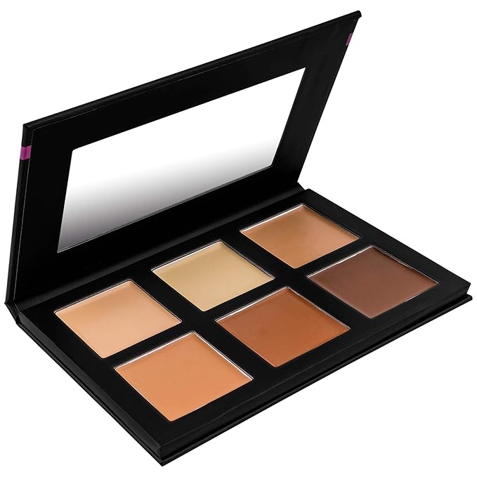 SHANY Foundation Cream Contour & Highlight Makeup Palette with Mirror - 6 Color Foundation Palette - FOUNDATION-Velvo Beauty