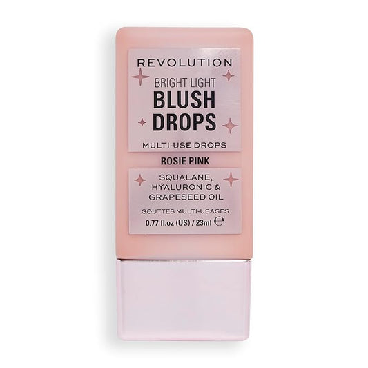 Revolution, Bright Light Blush Drops, Infused with Hyaluronic Acid, Radiant Finish, Pink Rosie, 0.77 Fl. Oz.-Velvo Beauty
