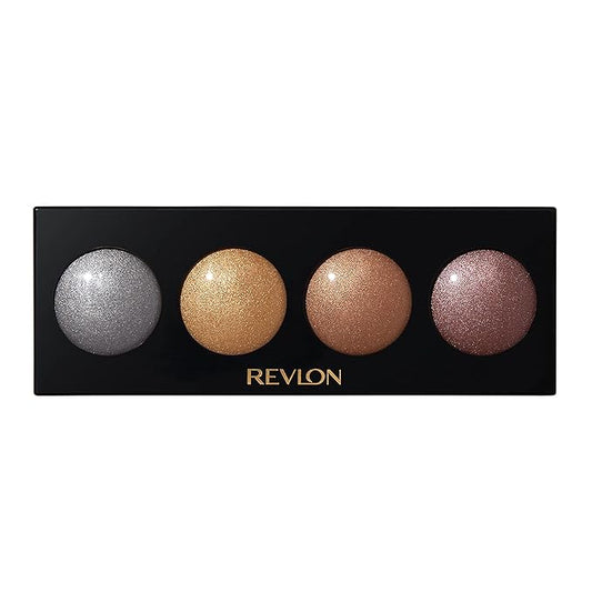 Revlon Crème Eyeshadow Palette, Illuminance Eye Makeup with Crease- Resistant Ingredients, Creamy Pigmented in Blendable Matte & Shimmer Finishes, 715 Precious Metals, 0.12 Oz-Velvo Beauty